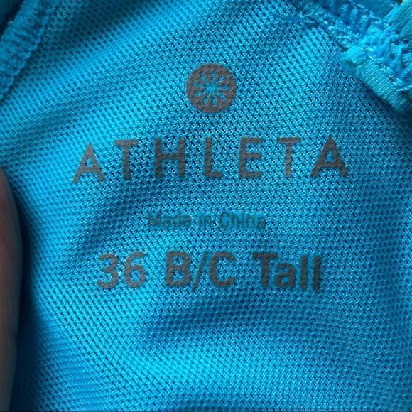 Athleta Light Blue Tankini Top Size 36 B/C - Picture 3 of 9